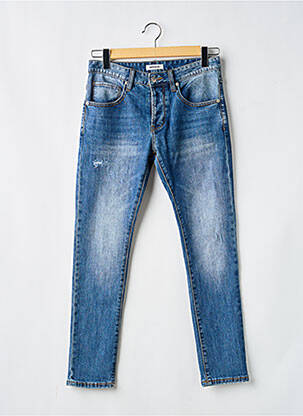 Jeans coupe slim effet usé délavé taille basse bleu IMPERIAL femme