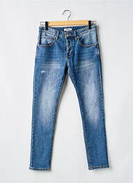 Jeans coupe slim effet usé délavé taille basse bleu IMPERIAL femme