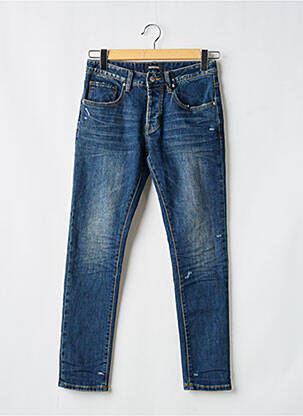 Jeans coupe slim effet usé délavé taille basse bleu IMPERIAL femme