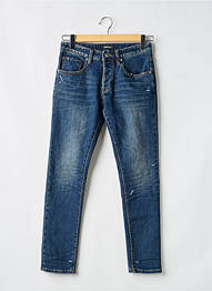 Jeans coupe slim effet usé délavé taille basse bleu IMPERIAL femme