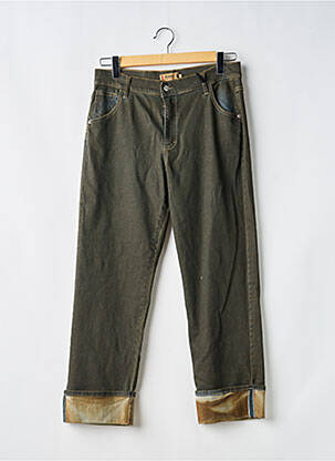 Jeans coupe droite stretch taille normale vert PLEASE femme
