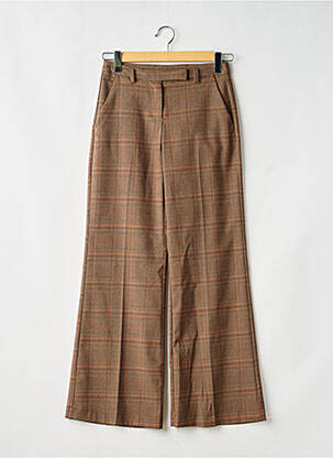 Pantalon flare fermeture zippée sous rabat avec crochet taille normale orange IMPERIAL femme