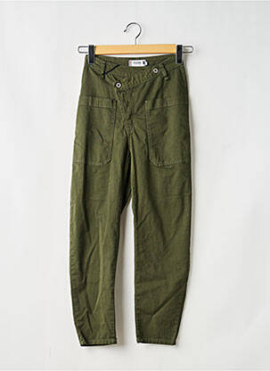 Jeans coupe slim stretch taille haute vert PLEASE femme
