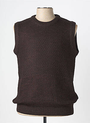 Pull stretch sans manche marron IMPERIAL homme