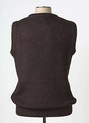 Pull stretch sans manche marron IMPERIAL homme