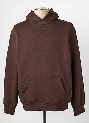 Sweat-shirt à capuche col rond manches longues marron IMPERIAL femme