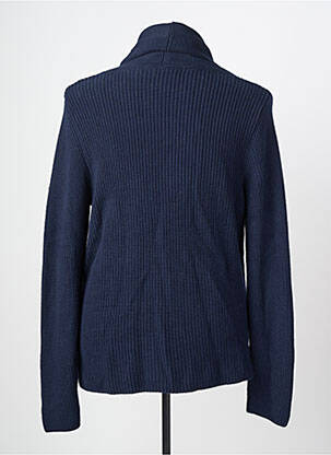 Gilet manches longues col châle bleu IMPERIAL homme