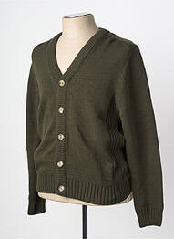 Gilet manches longues col v vert IMPERIAL homme