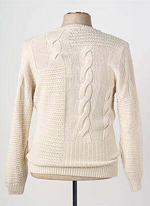 Pull col rond manches longues beige IMPERIAL homme