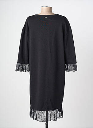 Robe mi-longue manches 3/4 manches 3/4 noir PLEASE femme