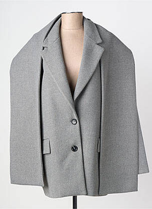 Manteau court coupe droite sans capuche gris IMPERIAL femme