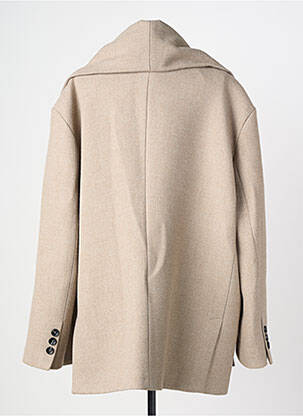 Manteau court coupe droite sans capuche beige IMPERIAL femme