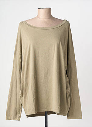 T-shirt manches longues manches longues vert PLEASE femme