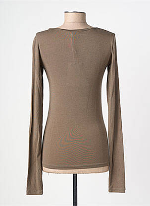 Top stretch manches longues marron IMPERIAL femme