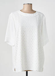 T-shirt coupe droite manches courtes blanc SOMMERMANN femme