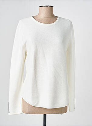 Pull coupe droite manches longues blanc RABE femme