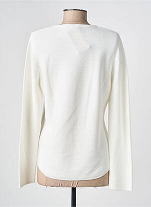Pull coupe droite manches longues blanc RABE femme