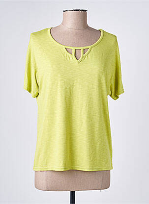 T-shirt coupe droite manches courtes vert TELMAIL femme