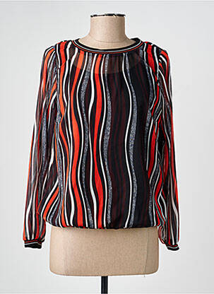 Blouse col rond manches longues noir CHRISTINE LAURE femme