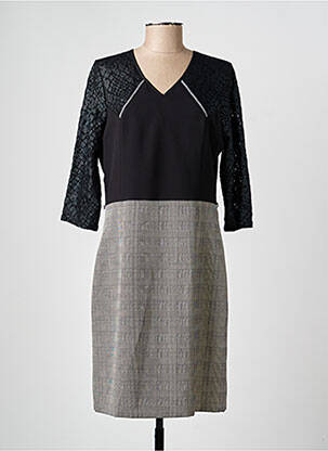 Robe mi-longue manches 3/4 manches 3/4 noir MERI & ESCA femme