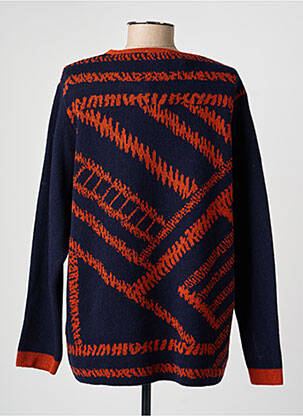Pull coupe droite manches longues bleu GUY DUBOUIS femme