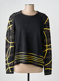 Pull col rond manches longues gris SAINT CHARLES femme
