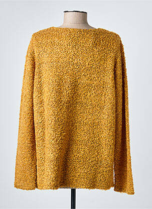 Pull coupe droite manches longues jaune TELMAIL femme