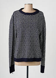 Pull col rond manches longues noir ANDAM femme