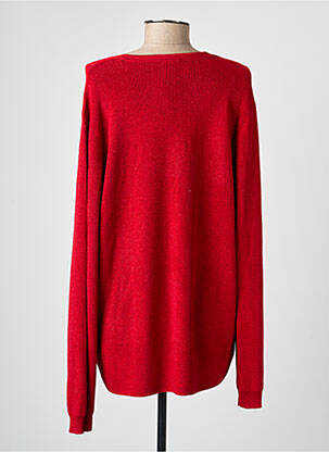 Pull coupe droite manches longues rouge CHRISTINE LAURE femme