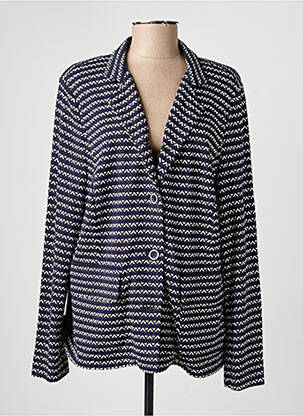 Veste casual coupe droite bleu ERFO femme