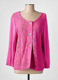 Gilet manches longues fermeture boutonnée sur le devant rose TELMAIL femme