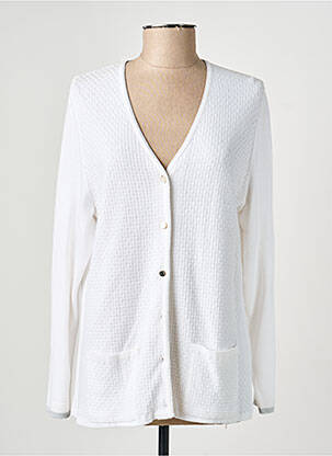 Gilet manches longues coupe cintrée blanc PAUPORTÉ femme