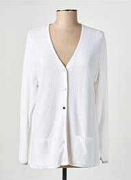 Gilet manches longues coupe cintrée blanc PAUPORTÉ femme