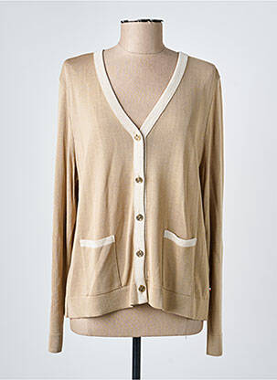 Gilet manches longues fermeture boutonnée sur le devant marron SAINT CHARLES femme