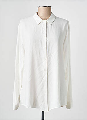 Chemisier coupe droite manches longues blanc ANDAM femme