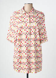 Chemisier coupe droite manches courtes blanc ERFO femme