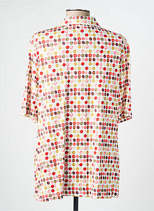 Chemisier coupe droite manches courtes blanc ERFO femme