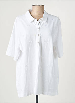 Polo coupe droite manches courtes blanc RABE femme