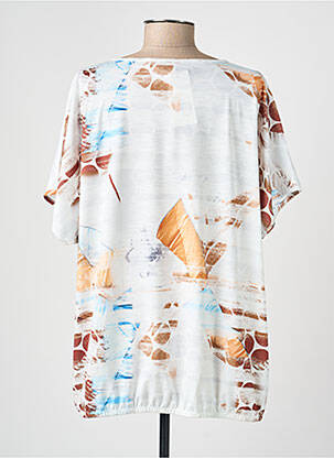 T-shirt imprimé fantaisie manches courtes blanc GUY DUBOUIS femme