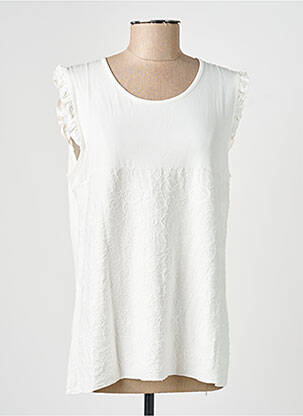 T-shirt coupe droite manches courtes blanc TELMAIL femme