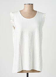 T-shirt coupe droite manches courtes blanc TELMAIL femme