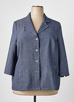 Veste casual coupe droite bleu GUY DUBOUIS femme