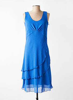 Robe mi-longue sans manche sans manche bleu JEAN DELFIN femme