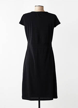 Robe mi-longue manches courtes manches courtes noir TELMAIL femme