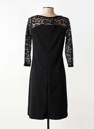Robe mi-longue manches 3/4 manches 3/4 noir GUY DUBOUIS femme