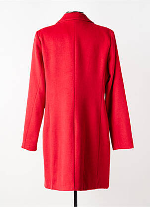 Manteau long coupe cintrée sans capuche rouge REVER MILE femme