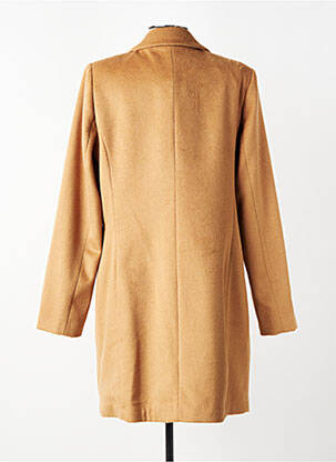 Manteau long coupe cintrée sans capuche marron REVER MILE femme