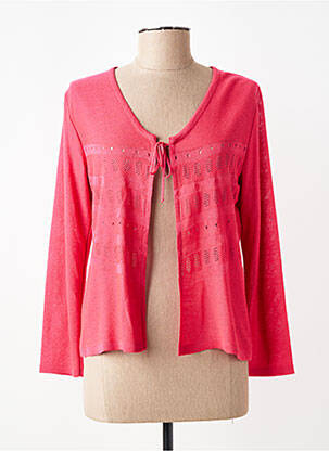 Gilet manches longues coupe cintrée rouge TELMAIL femme