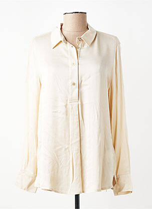 Chemisier coupe droite manches longues beige TONI femme