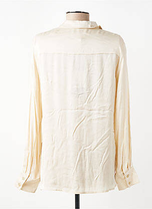 Chemisier coupe droite manches longues beige TONI femme